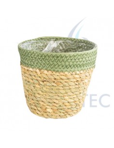 Wicker basket planter